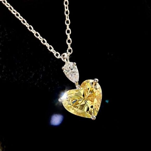 The Sun Shine pendant necklace in 925 and cubic zirconia - Picture 1 of 6
